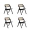 Manhattan Comfort Lambinet Folding Dining Chair and Natural Cane - Set of 4